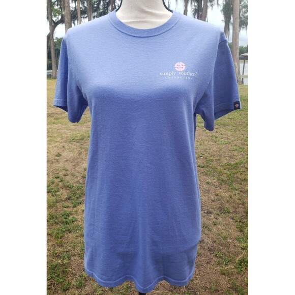 Simply Southern Mandala T-Shirt Womens Size Small Light Purple Blue 100% Cotton - Picture 2 of 11
